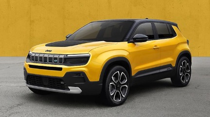 Concept image of the first-ever 100% battery electric Jeep® SUV.